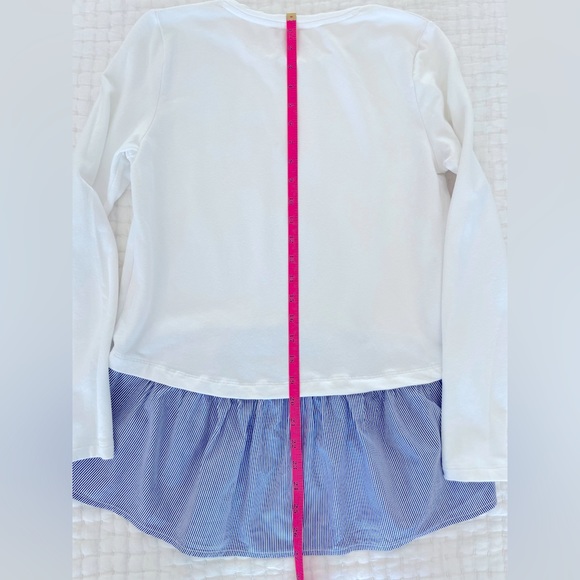 Vineyard Vines mixed media peplum shirt - Picture 6 of 6